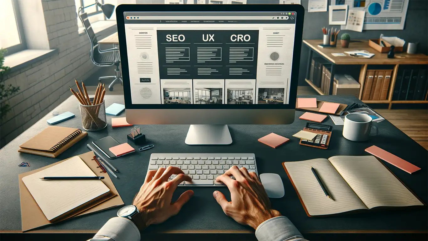 Image: SEO UX CRO, the best trio to boost website conversions @ Aridane.Marketing